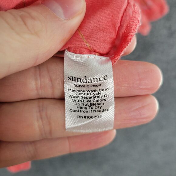 SUNDANCE Pink Floral Ruffle Fairy Lightweight 3/4 Sleeve Feminine Top SIZE SMALL - Picture 7 of 11